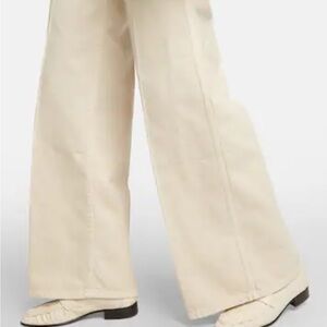 Ann Taylor Cream Wide Leg Jeans